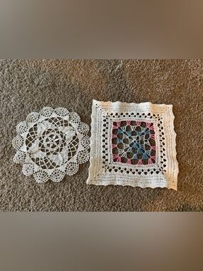 Large Crotchet Coaster🐇